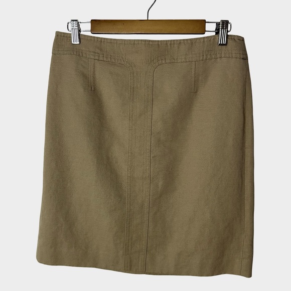 Tory Burch Dresses & Skirts - Tory Burch Utility A-Line Skirt Tan Khaki Size 8 8 Preppy Classic Minimalist